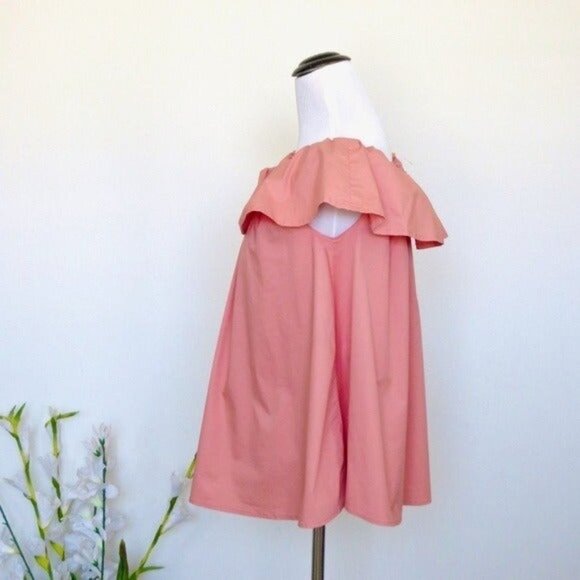 NEW! Hatch CHLOE TOP Off the Shoulder Coral Pink SZ S - Picture 6 of 11